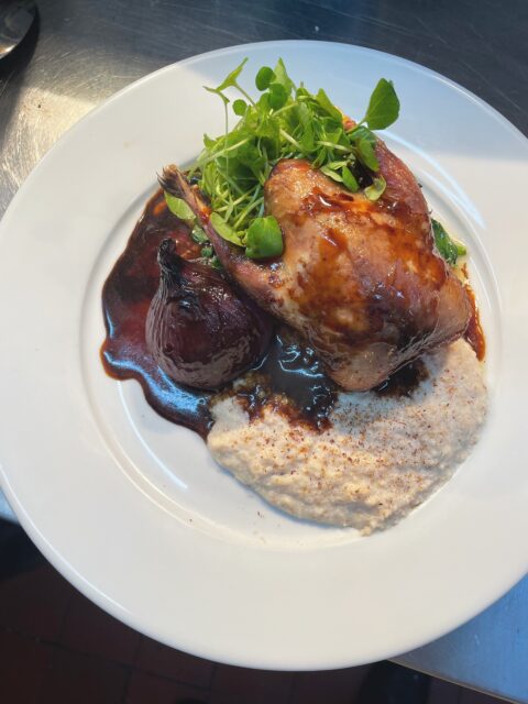 Game season 🍂 🐦 
Special this week whole roasted Local partridge, braised red onion, classic bread sauce and buttery greens