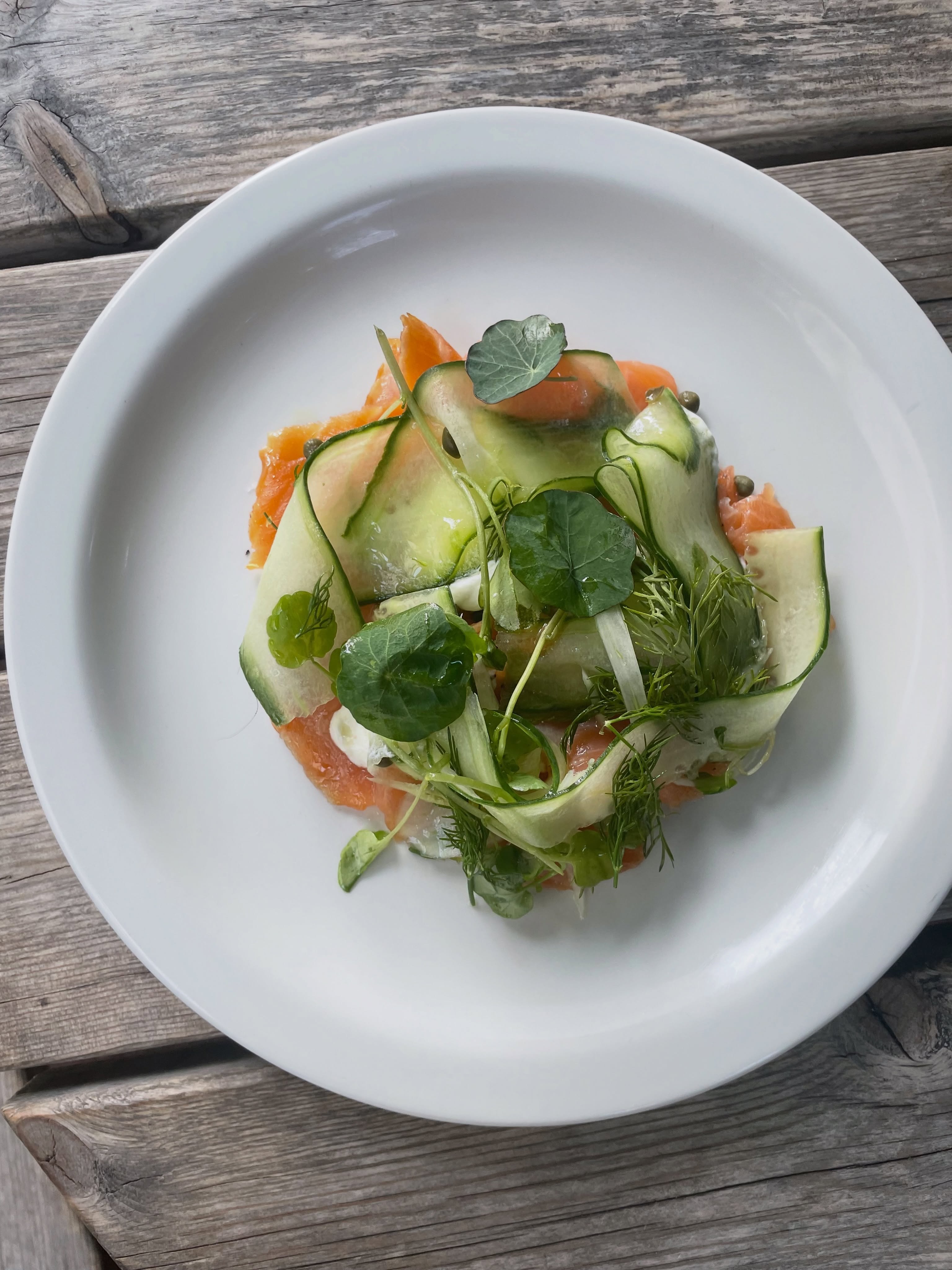 One of our New starters this week 
Scottish smoked salmon, horseradish cream, fennel and cucumber salad with a lemon and caper dressing 🐟🥒🌿